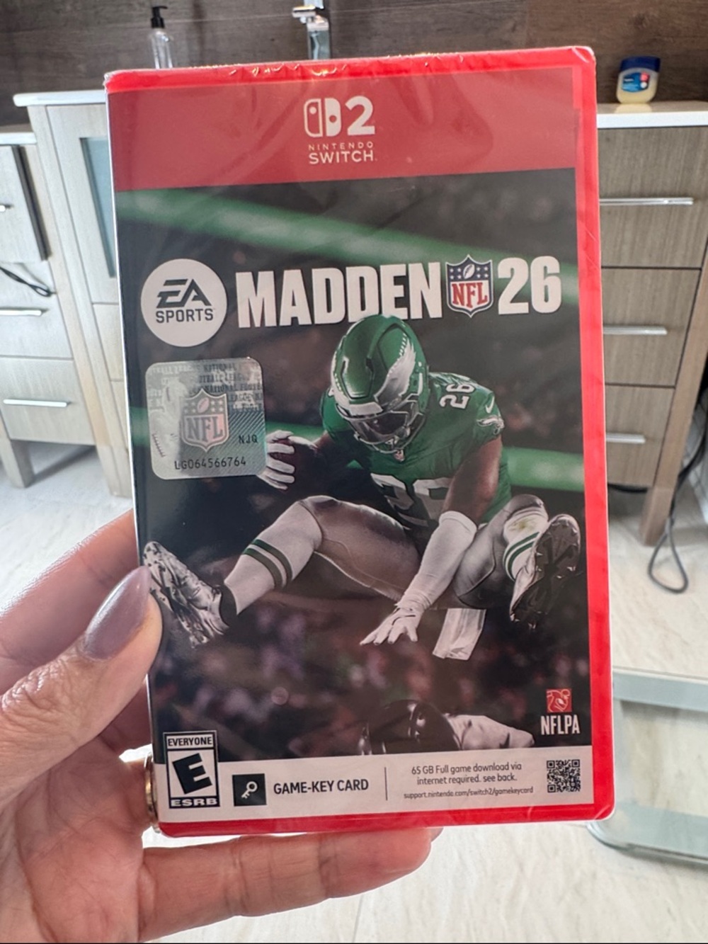 Nintendo Madden NFL 26 Game Key Card - Red and Green